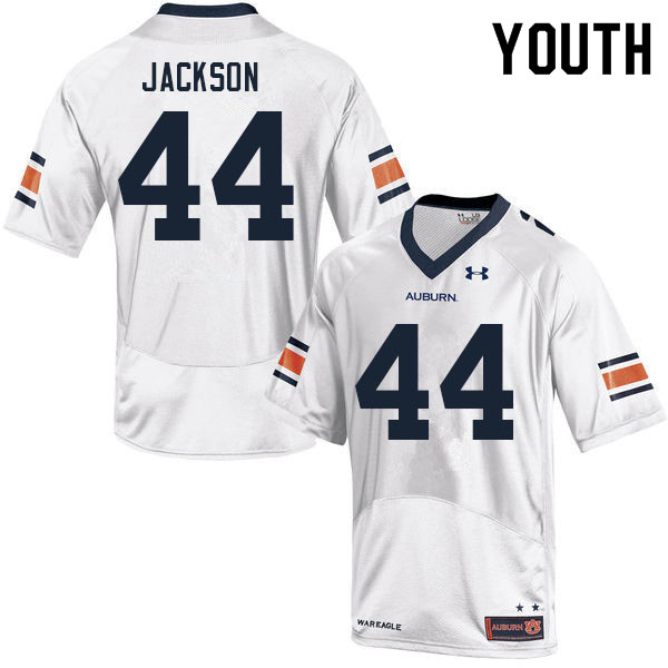 Auburn Tigers Youth Sean Jackson #44 White Under Armour Stitched College 2021 NCAA Authentic Football Jersey BZO5874OE